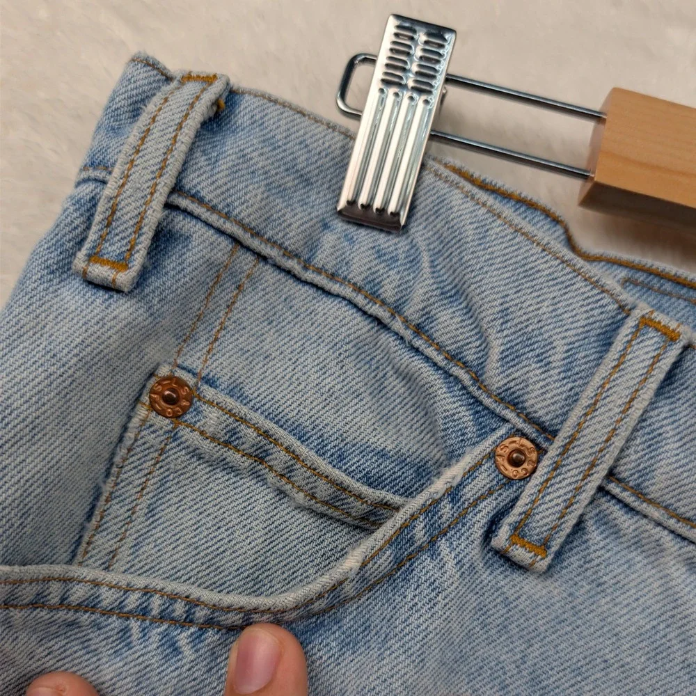 VTG Levi's 505 Jeans Men's 38x32 Blue Regular Fit Straight Leg Orange Tab 90s